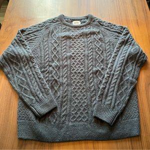 Rhythm fisherman sweater, size M, Grey